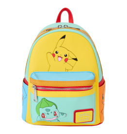 Loungefly Pokémon Color Block Starters Mini Backpack