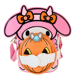 Loungefly Sanrio My Melody Pumpkin Crossbuddies Cosplay Crossbody Bag with Coin Bag