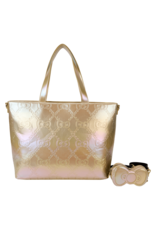 Loungefly Sanrio Hello Kitty 50th Anniversary Metallic Gold Tote Bag With Coin Bag
