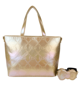 Loungefly Sanrio Hello Kitty 50th Anniversary Metallic Gold Tote Bag With Coin Bag