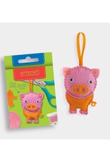 GiftCraft DIY Ornament Felt Kit, Pig