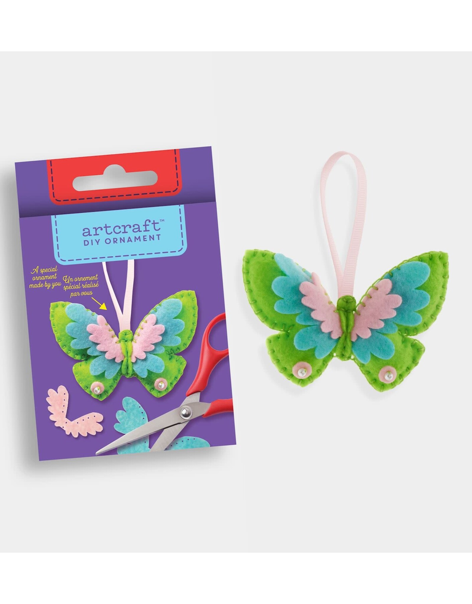 GiftCraft DIY Ornament Felt Kit, Butterfly