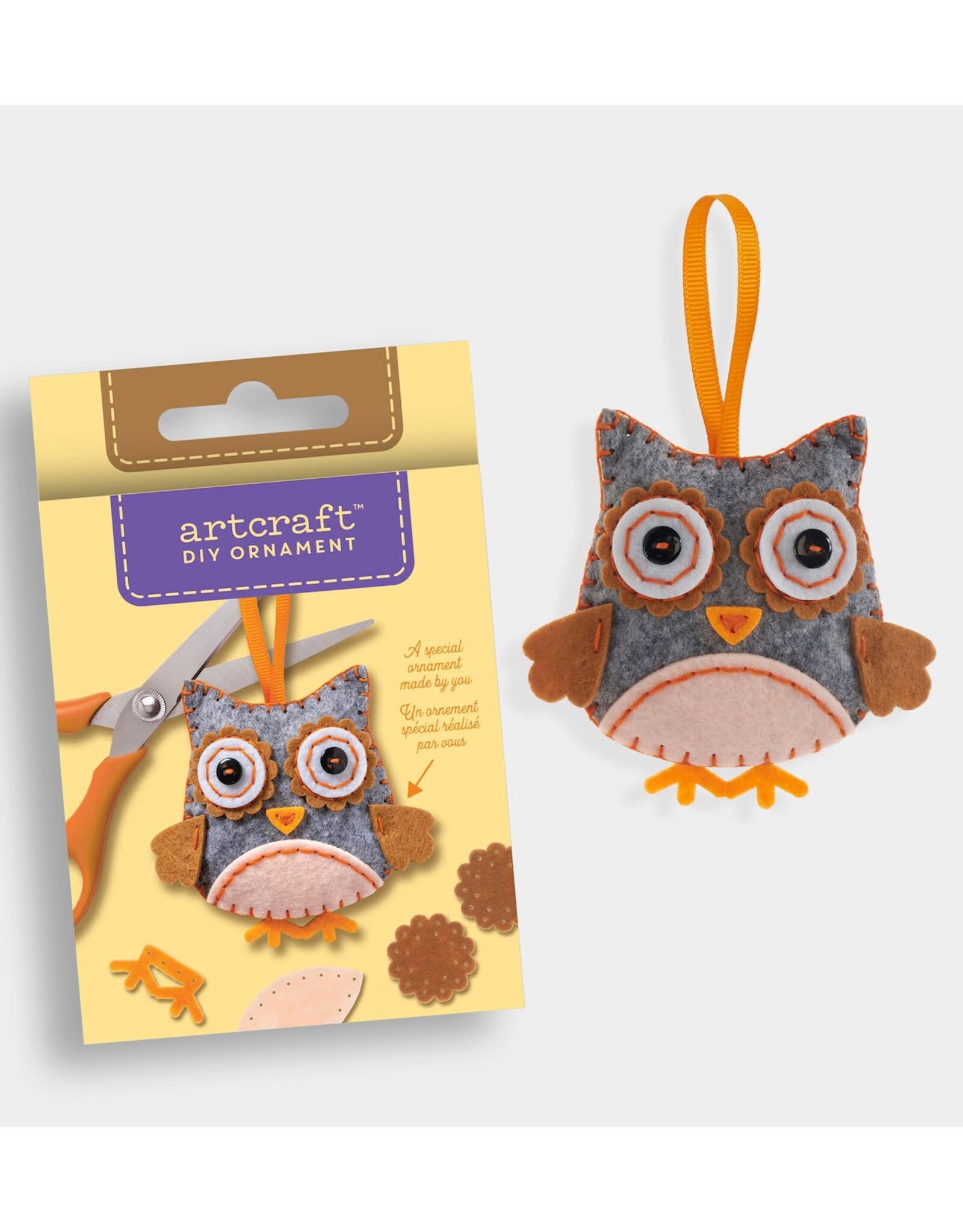 GiftCraft DIY Ornament Felt Kit, Owl