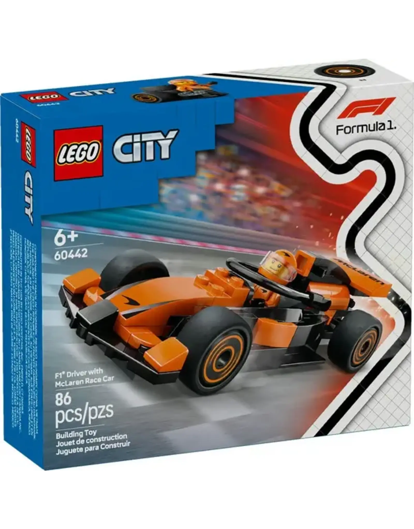Lego F1 Driver with McLaren Race Car