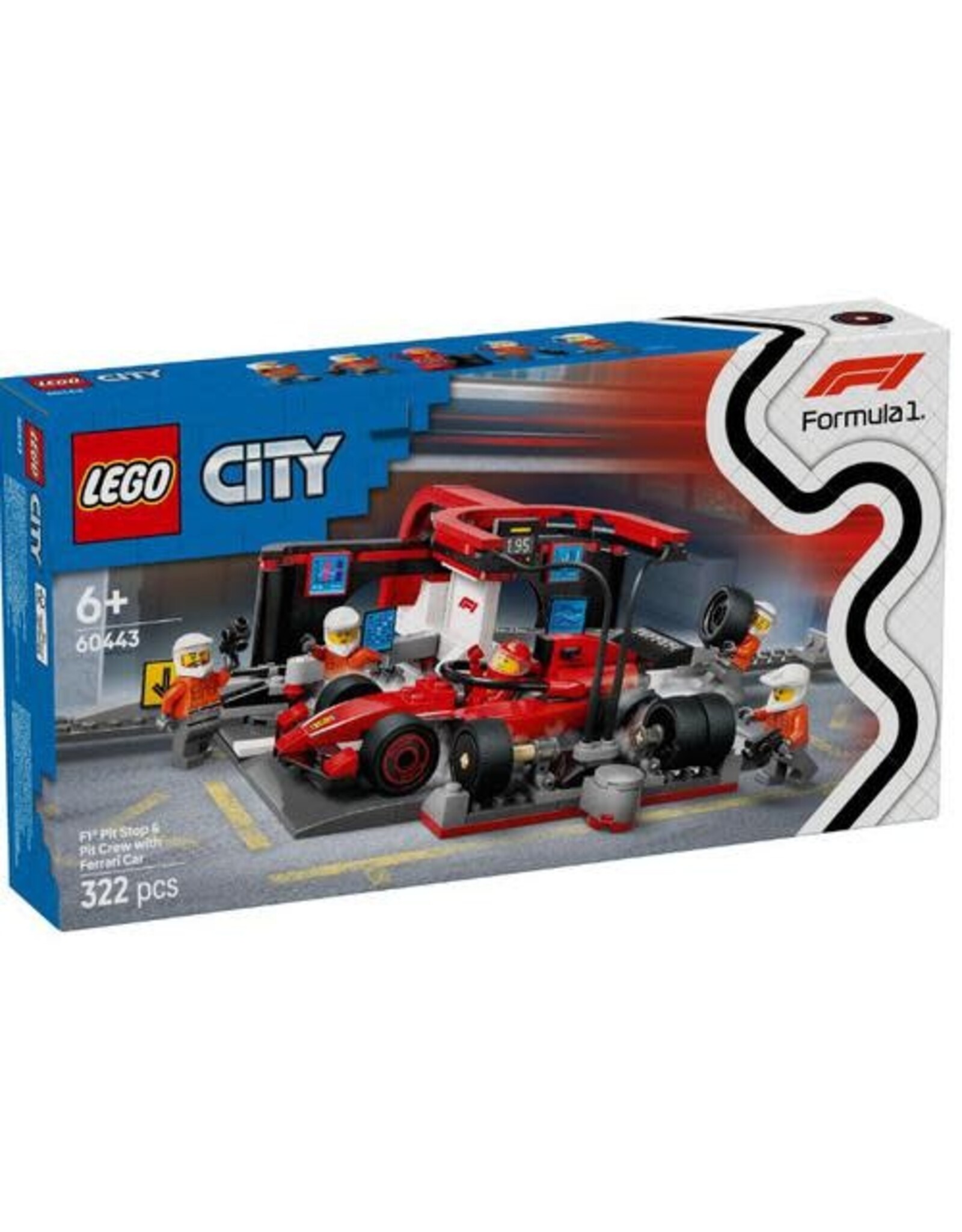 Lego F1 Pit Stop & Pit Crew with Ferrari Car