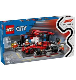 Lego F1 Pit Stop & Pit Crew with Ferrari Car
