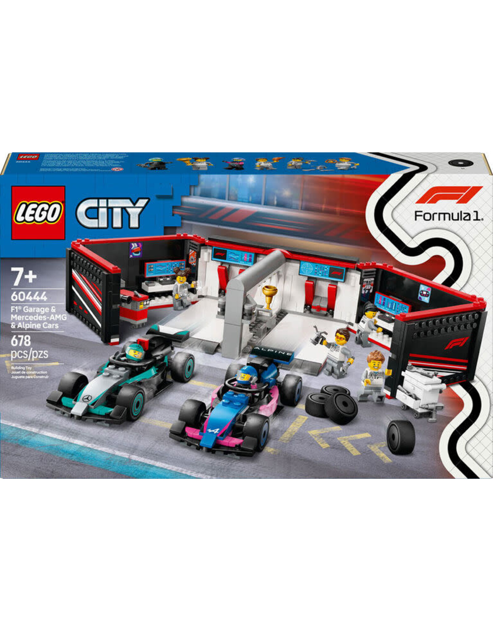 Lego F1 Garage & Mercedes-AMG & Alpine Cars