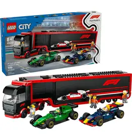Lego F1 Truck with RB20 & AMR24 F1® Cars