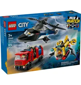 Lego Helicopter, Fire Truck & Submarine Remix