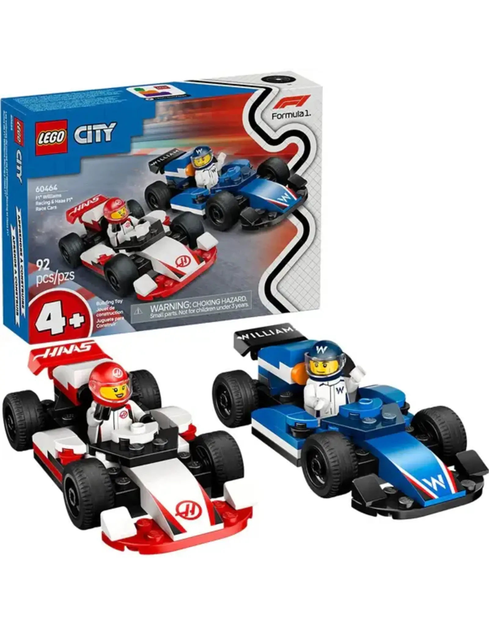 Lego F1 Williams Racing & Haas F1 Race Cars