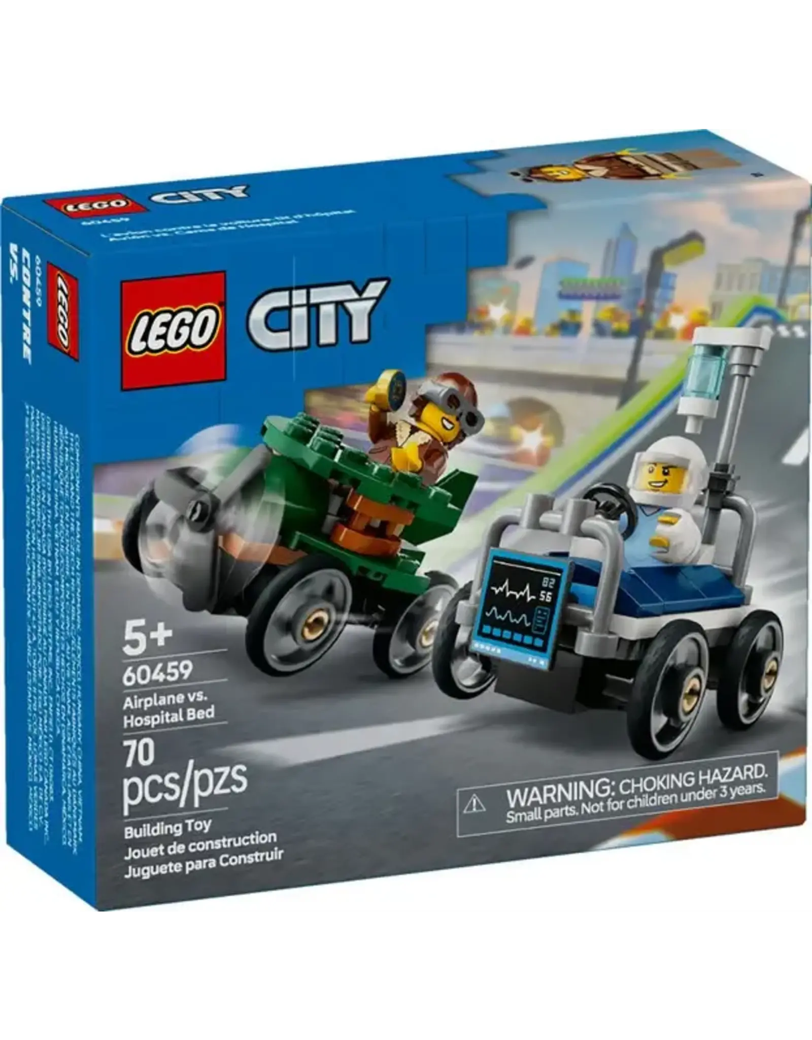 Lego Airplane vs. Hospital Bed Race Car Pack