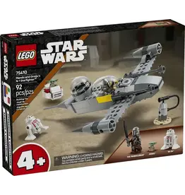 Lego Mando and Grogu's N-1 Starfighter
