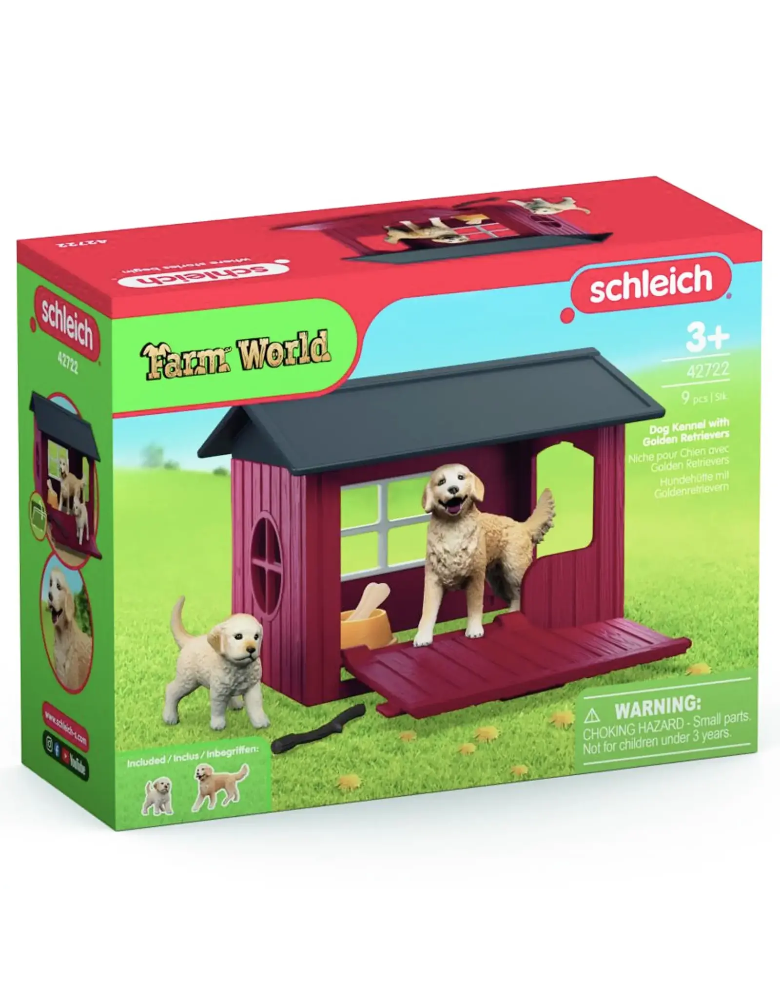 Schleich Dog Kennel with Golden Retriever