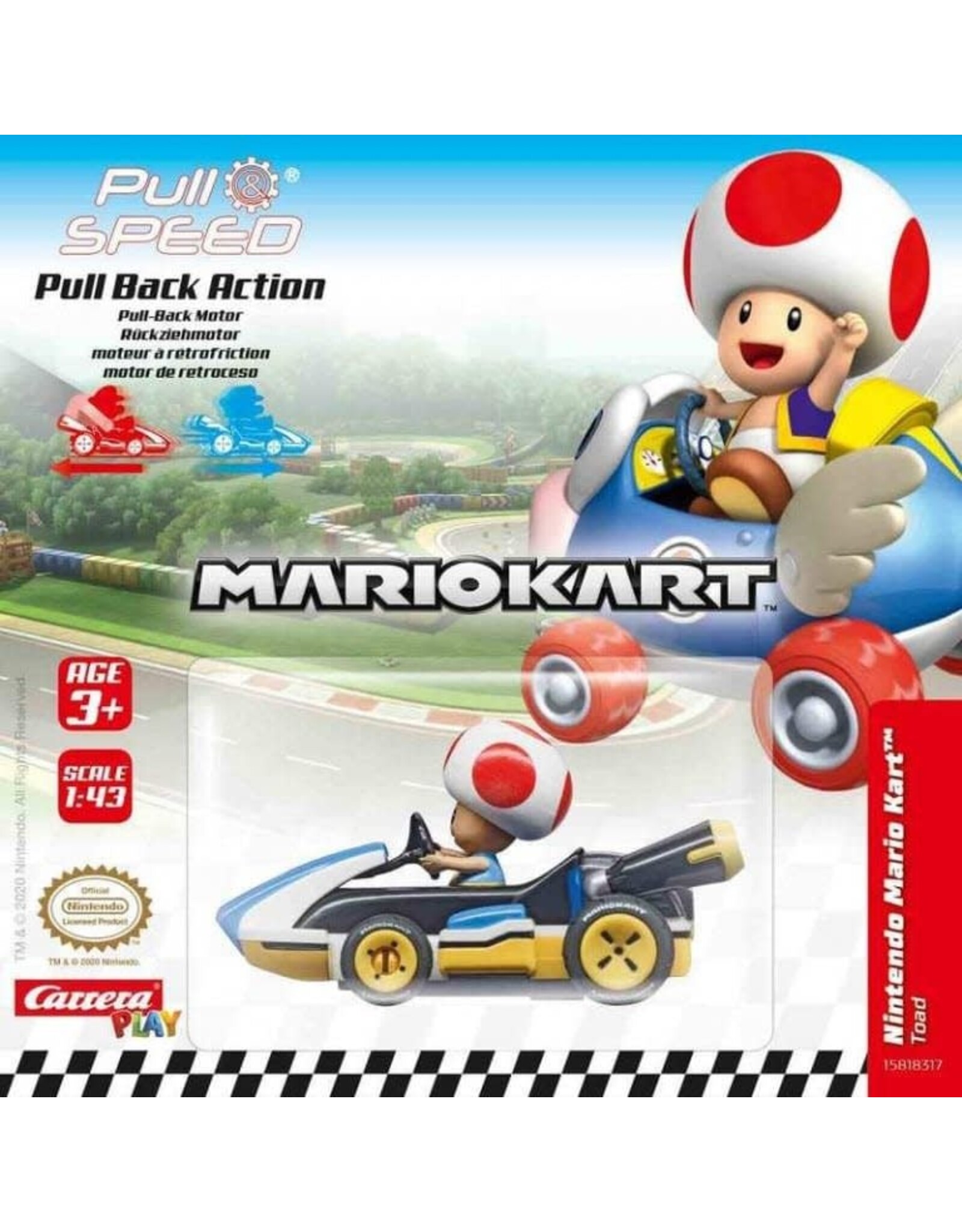 Pull & Speed Mario Kart Blister - Toad