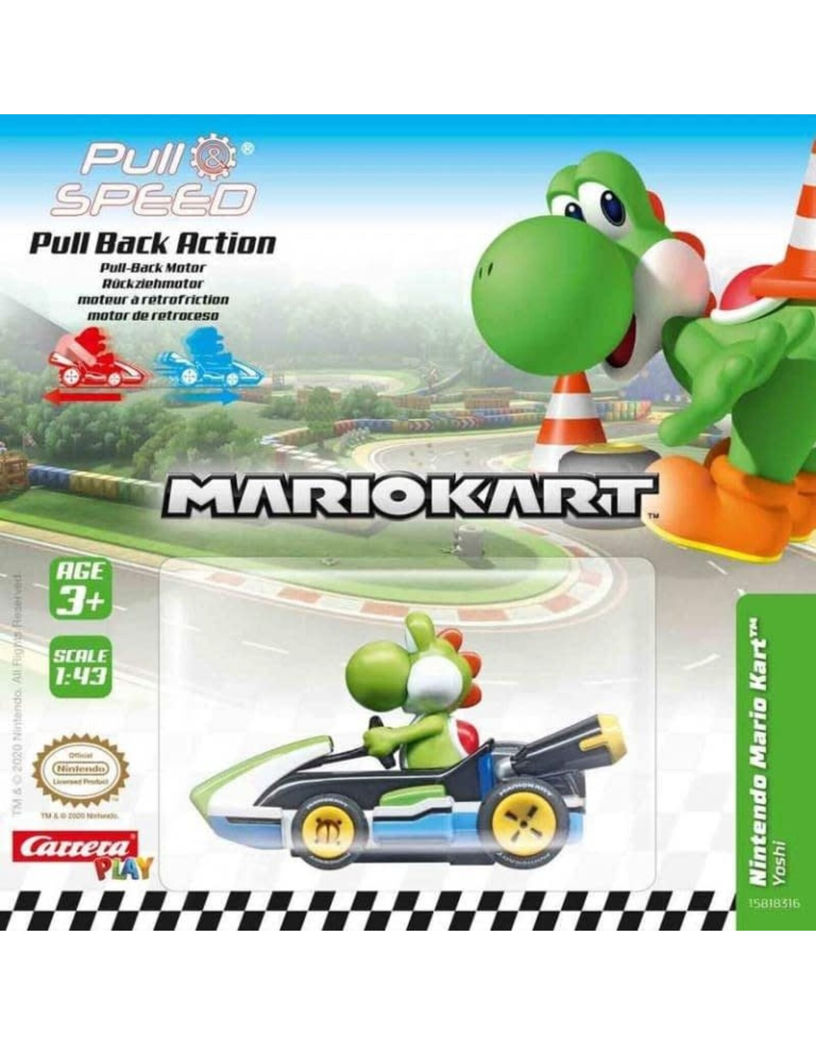 Pull & Speed Mario Kart Blister - Yoshi