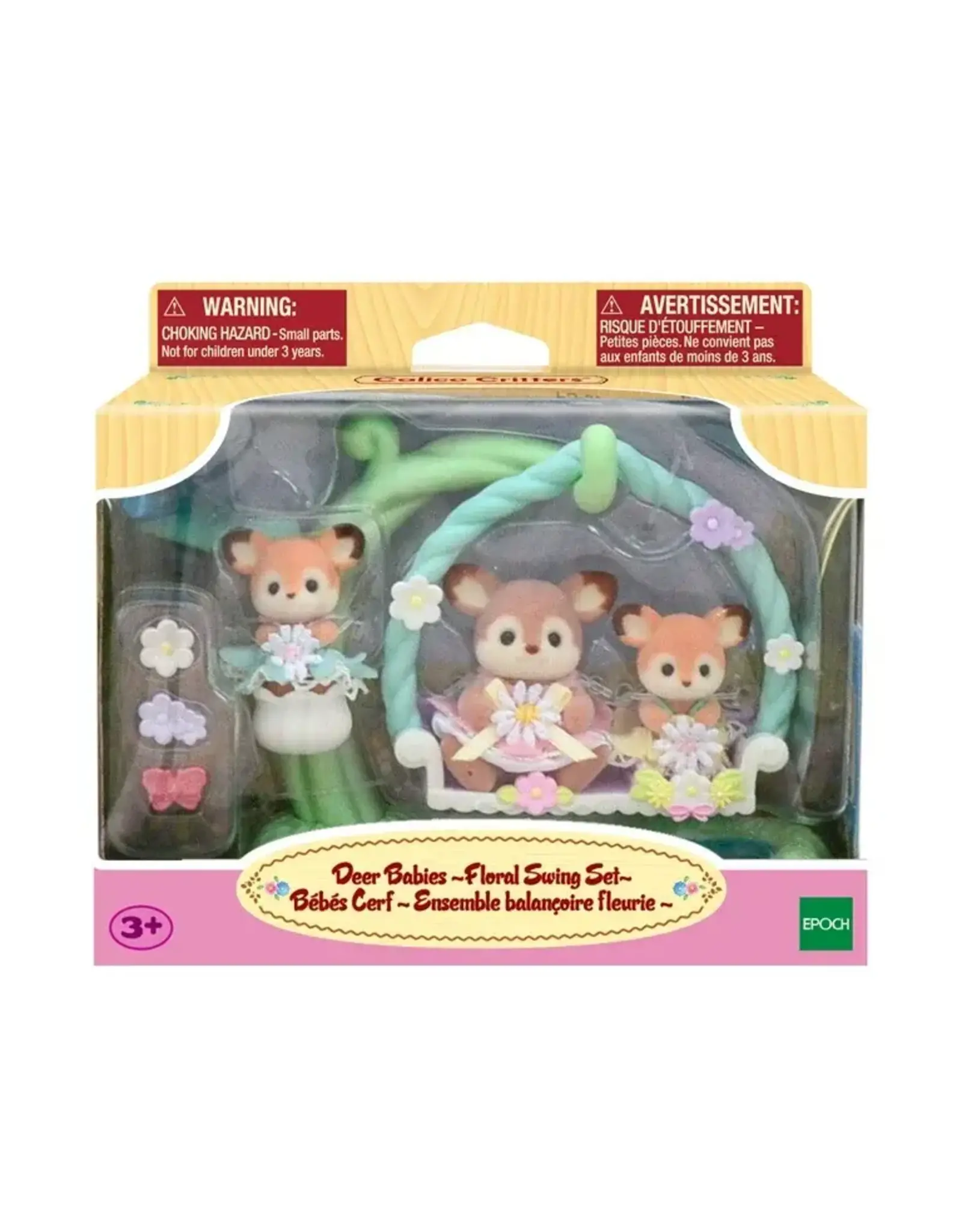 Calico Critters Calico Critters Deer Babies Floral Swing Set