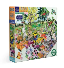 eeBoo Edible Mushrooms 500 Piece Octagon Puzzle