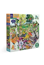 eeBoo Edible Mushrooms 500 Piece Octagon Puzzle