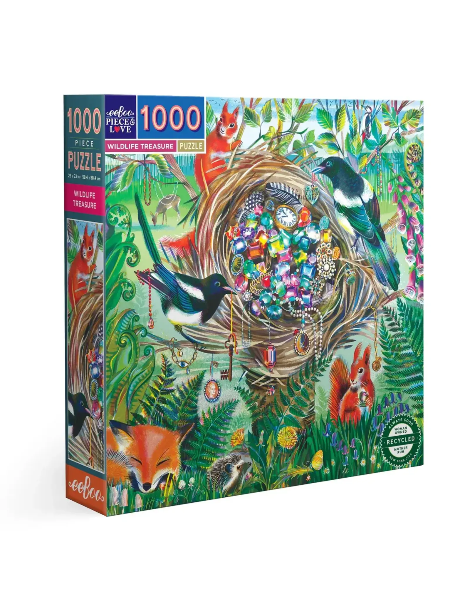 eeBoo Wildlife Treasure 1000 Piece Puzzle
