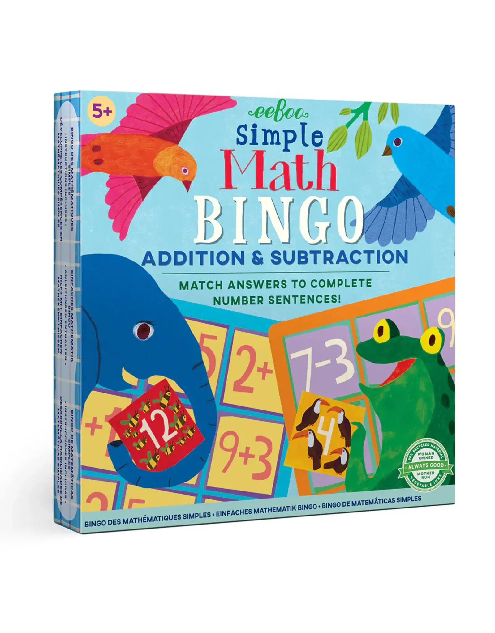 eeBoo Simple Math Bingo