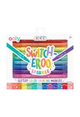 Ooly Switch-Eroo Sparkle Glittery Color Changing Markers - Set of 12