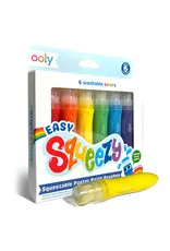 Ooly Easy Squeezy Squeezable Poster Paint Brushes - Set of 6
