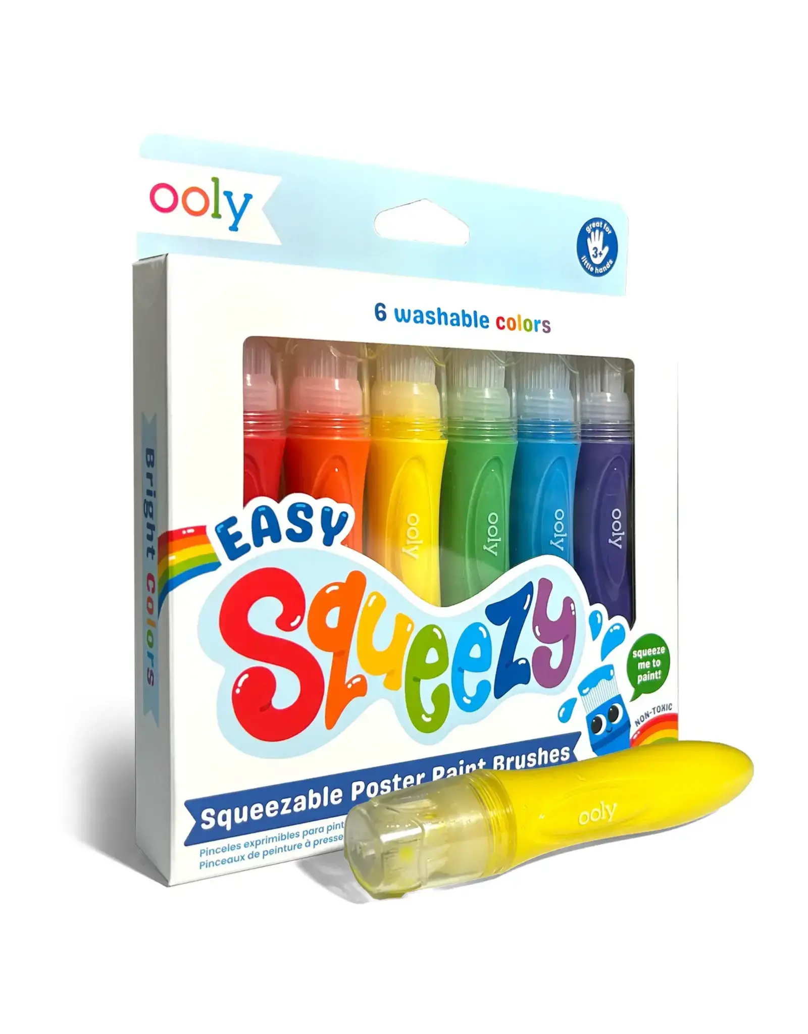 Ooly Easy Squeezy Squeezable Poster Paint Brushes - Set of 6