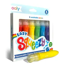 Ooly Easy Squeezy Squeezable Poster Paint Brushes - Set of 6