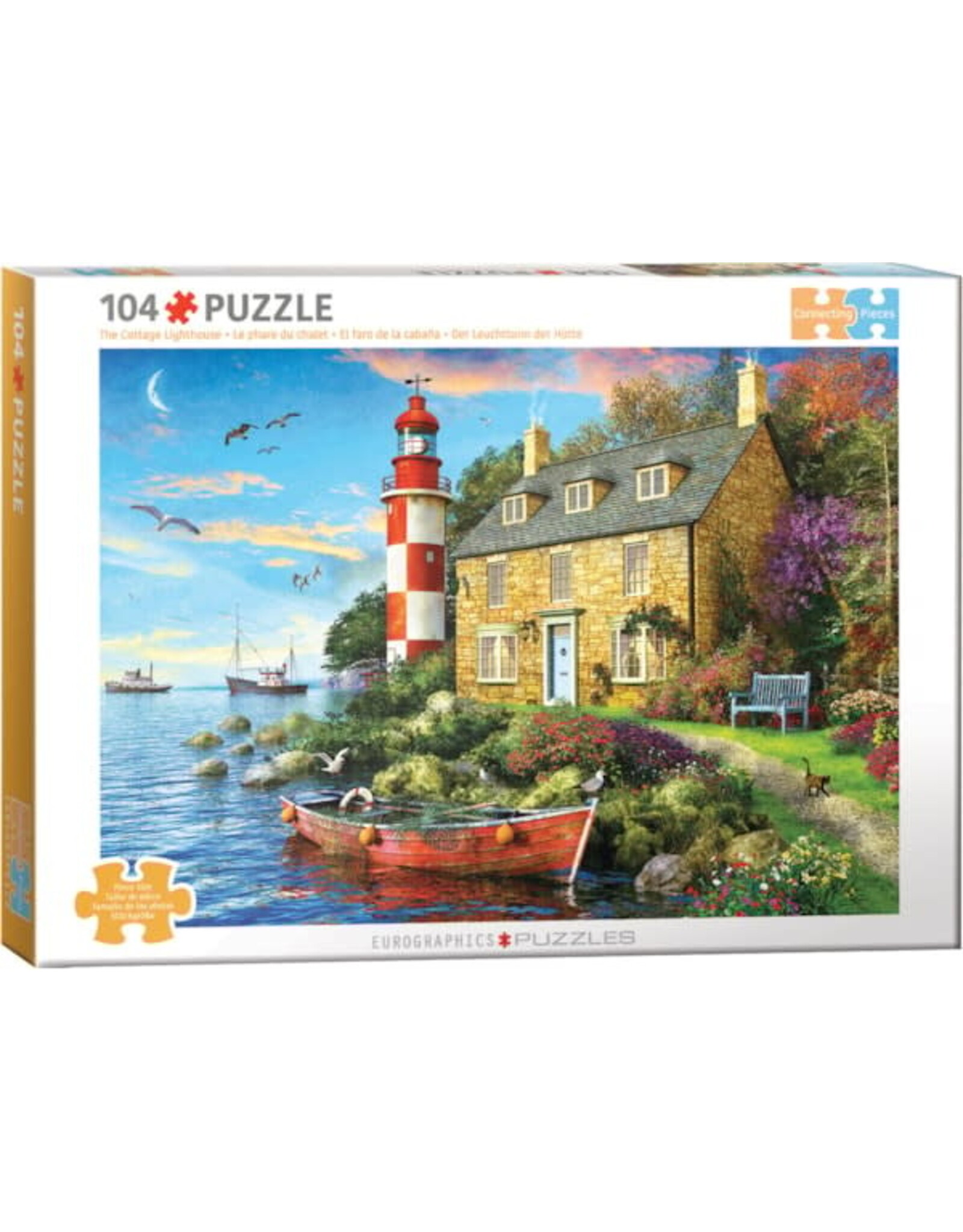Eurographics Connecting Pieces - The Cottage Lighthouse 104pc