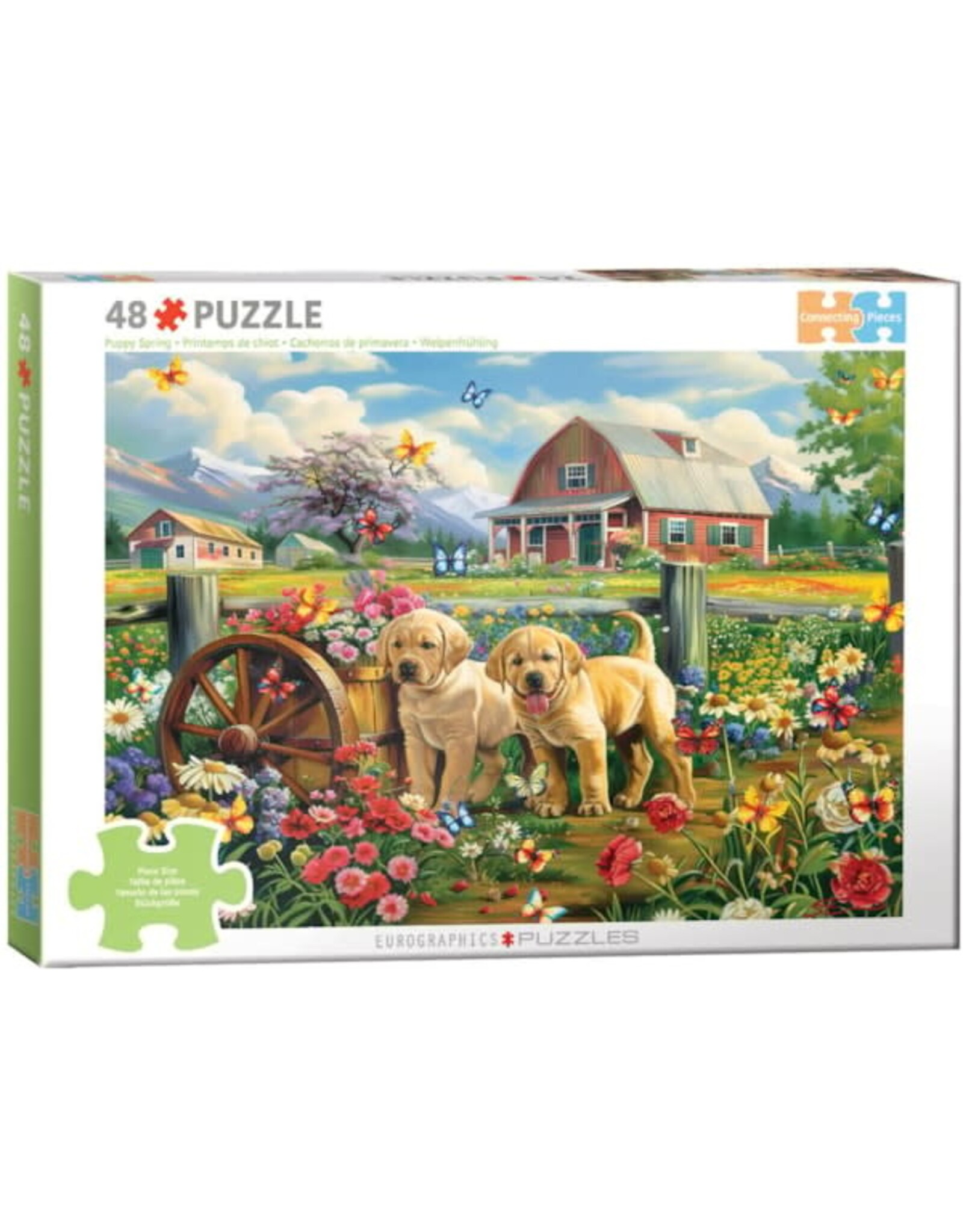 Eurographics Connecting Pieces - Puppy Spring 48pc