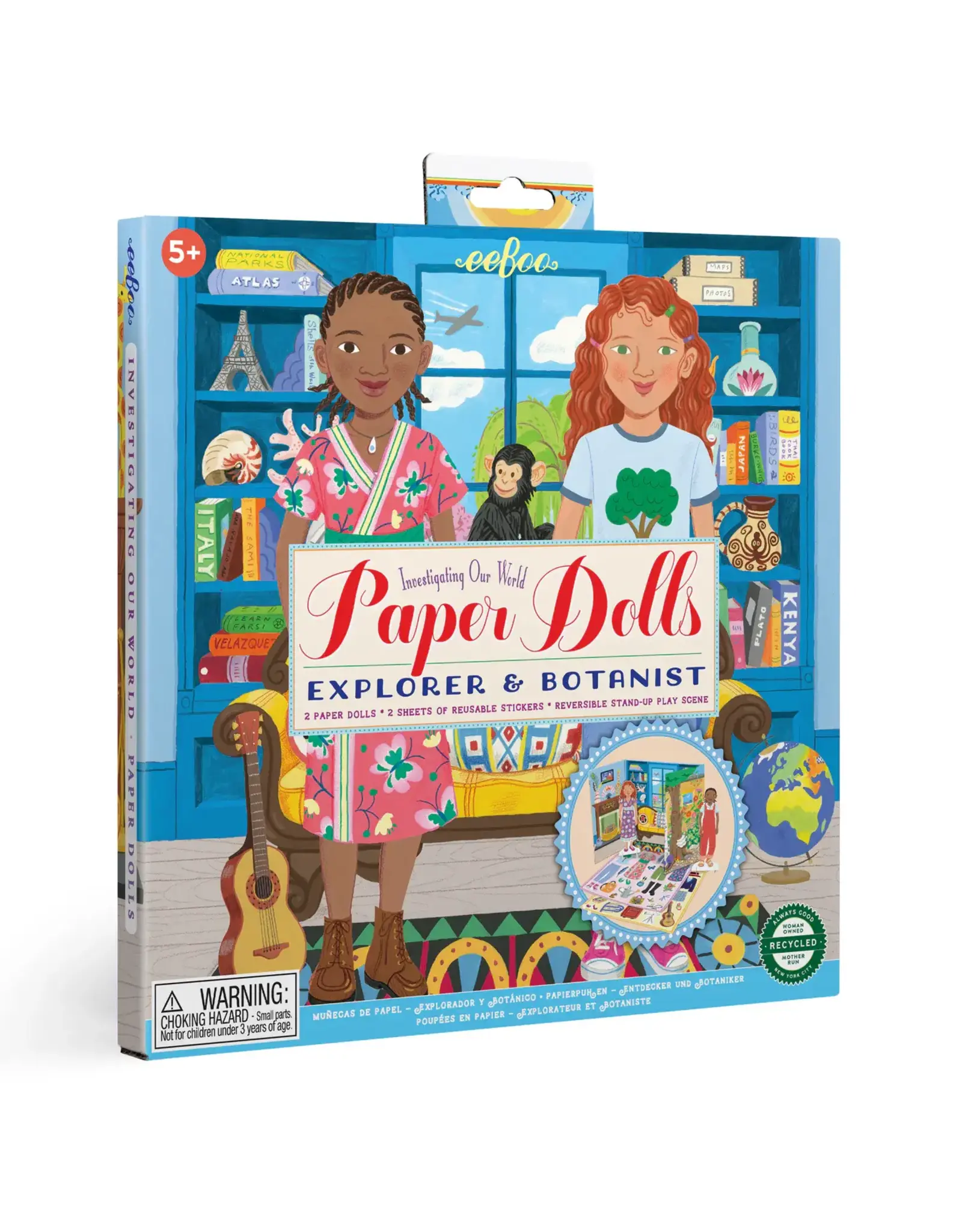 eeBoo Explorer and Botanist Paper Doll Set
