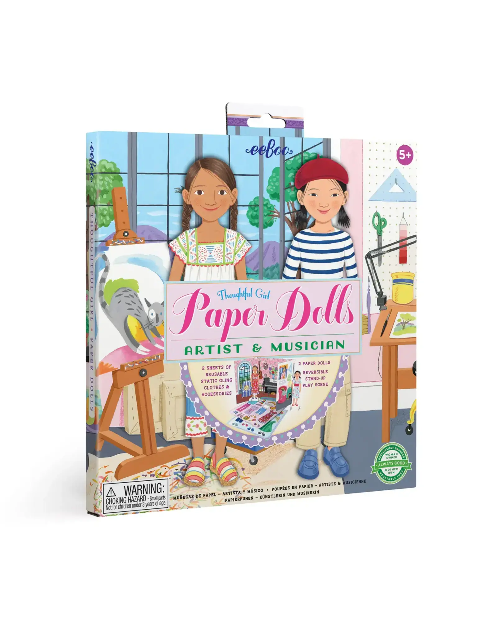 eeBoo Artist and Musician Paper Doll Set