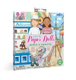 eeBoo Baker and Painter Paper Doll Set