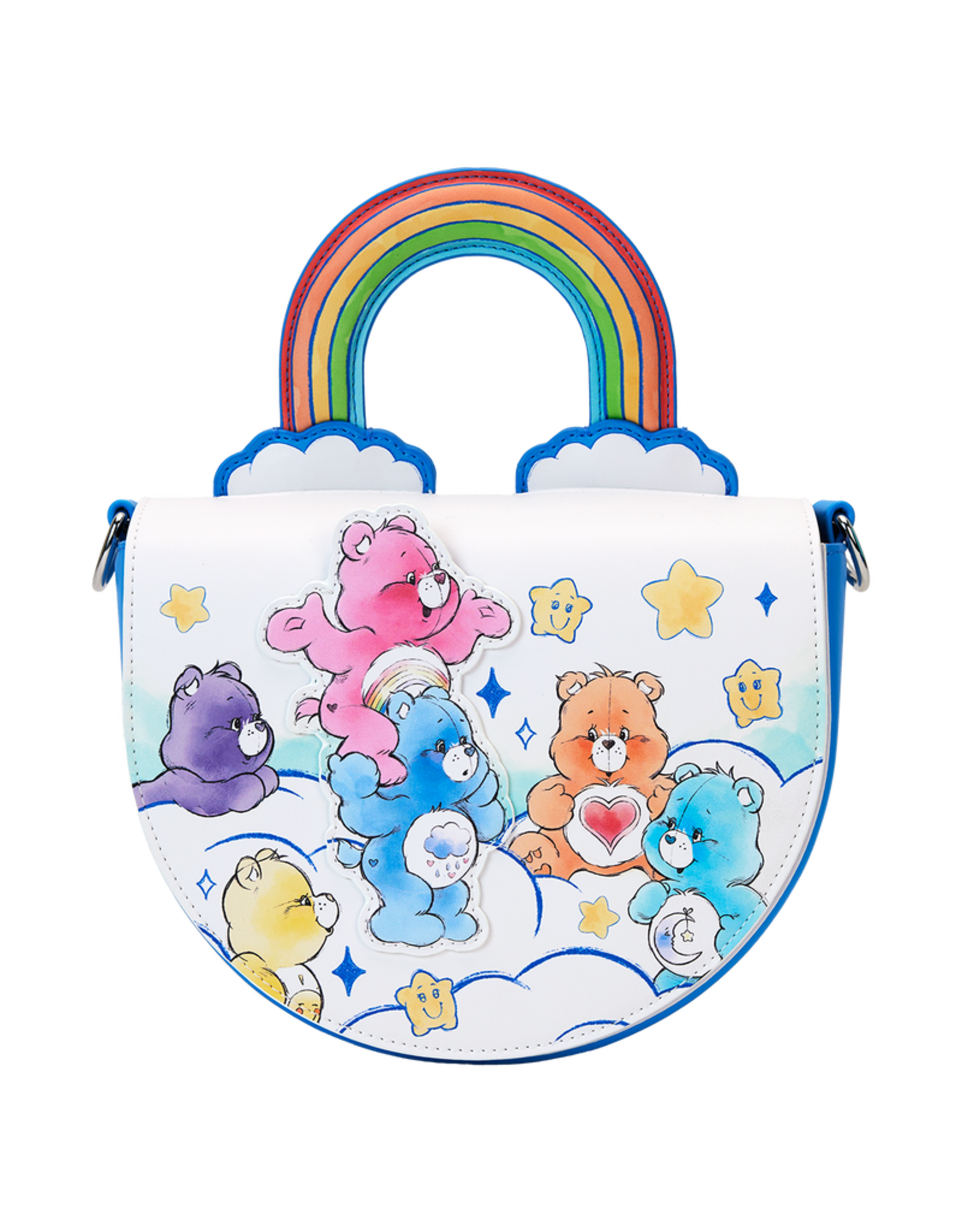 Loungefly Care Bears Care-A-Lot Rainbow Handle Crossbody Bag