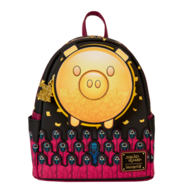Loungefly Squid Game Piggy Bank Masked Men Glow Mini Backpack