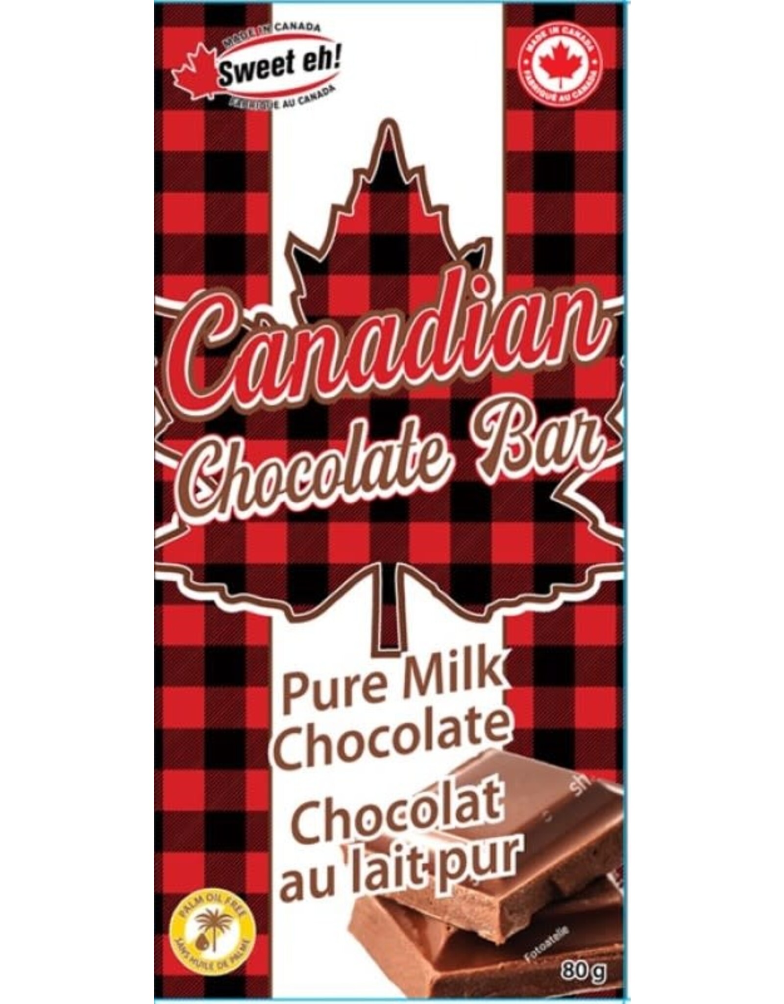 Canadian Plaid Milk Chocolate Bar