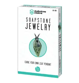 Studiostone Creative Soapstone Carving Kit - Leaf Pendant