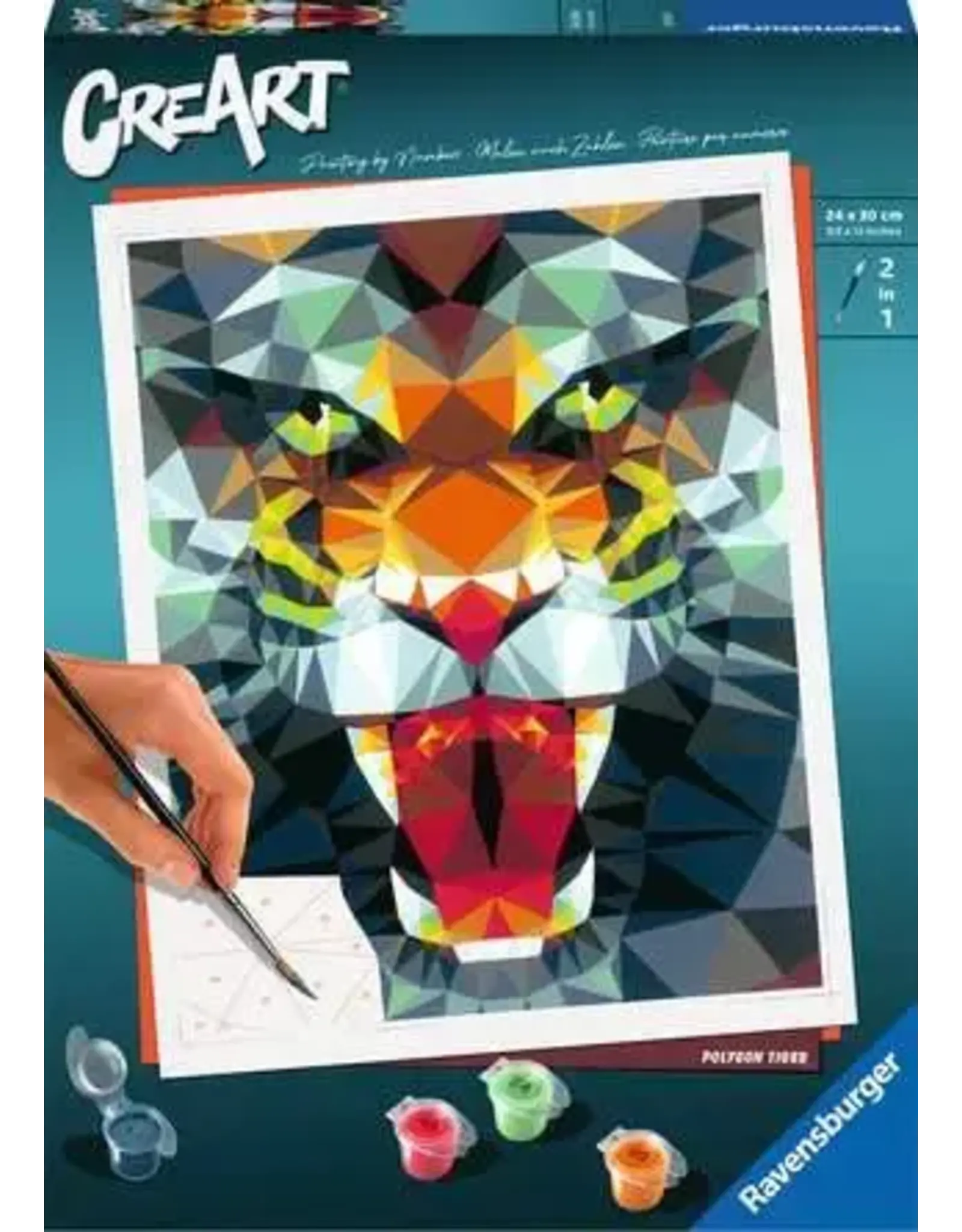 Ravensburger CreArt Paint By Number - Polygon Tiger