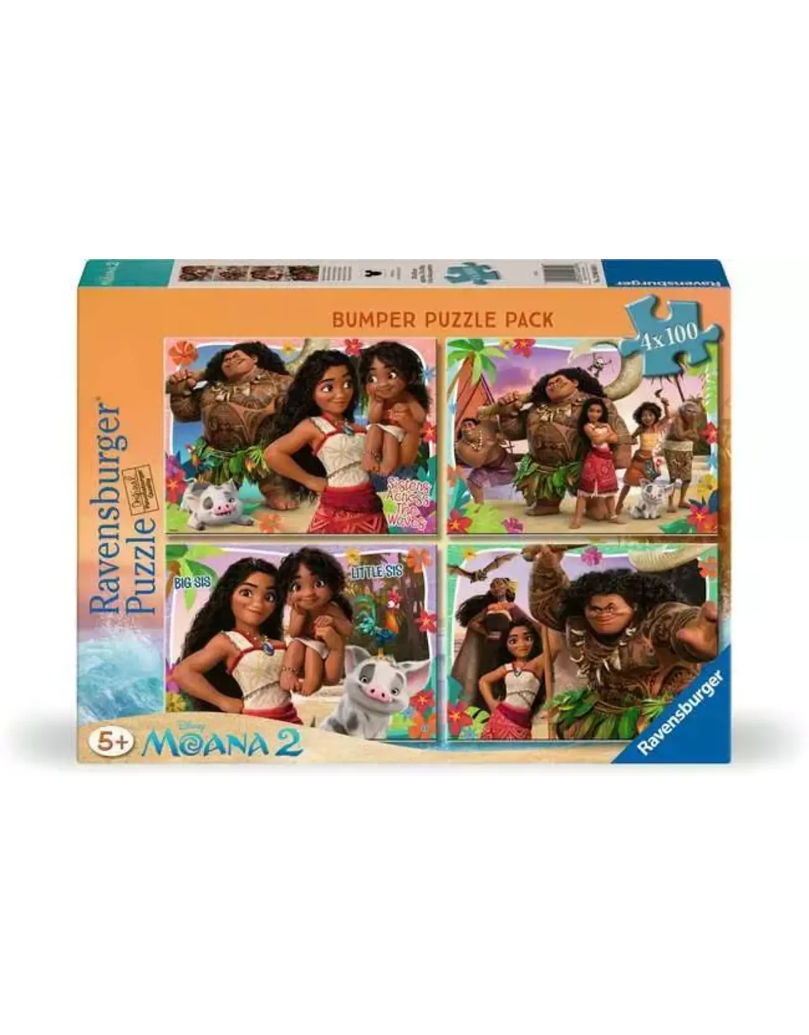Ravensburger Disney Moana Bumper Puzzle Pack 4x100pc