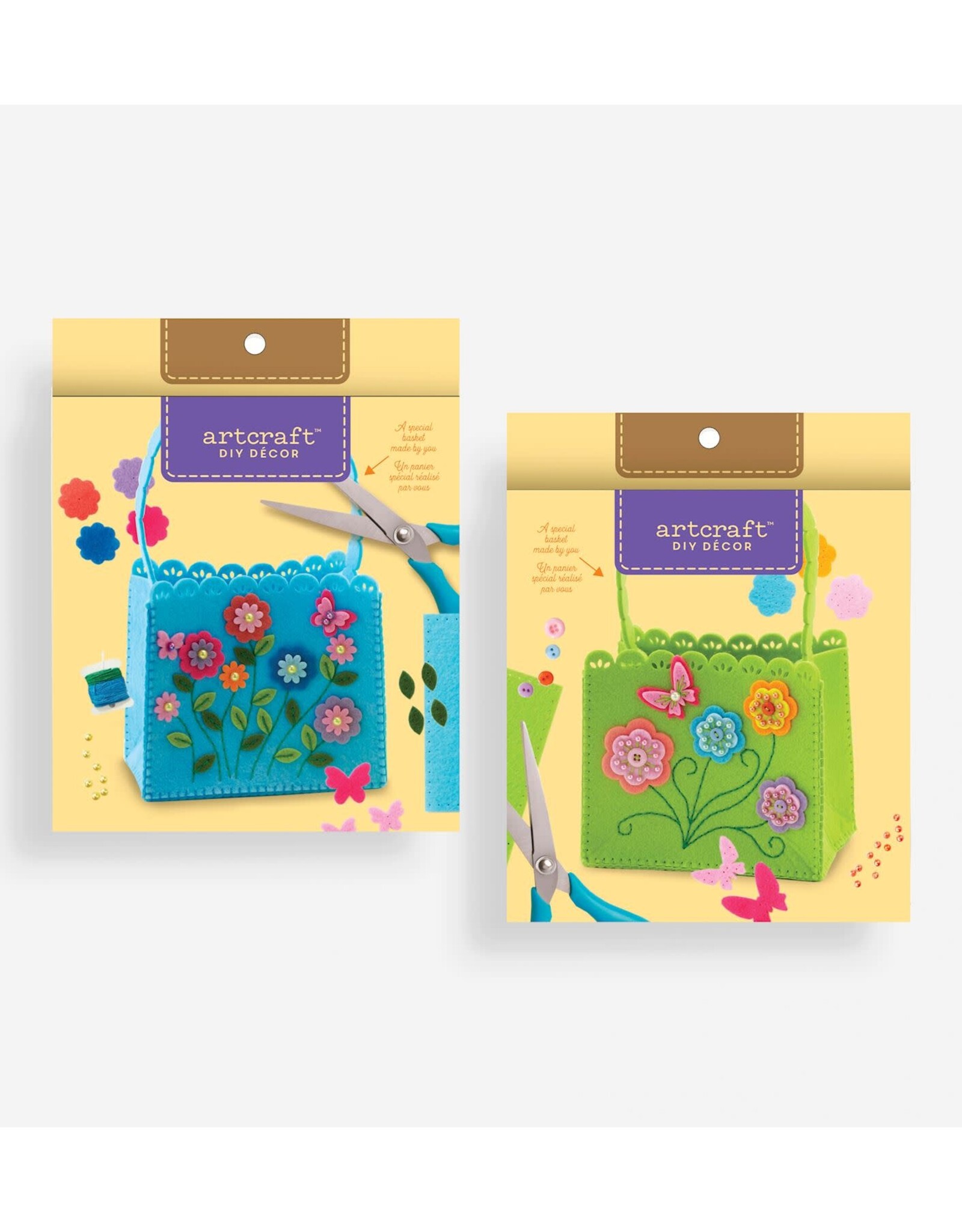 GiftCraft DIY Felt Easter Basket Kit Assorted