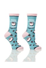 GiftCraft Women's Crew Socks, More Espresso Less Depresso