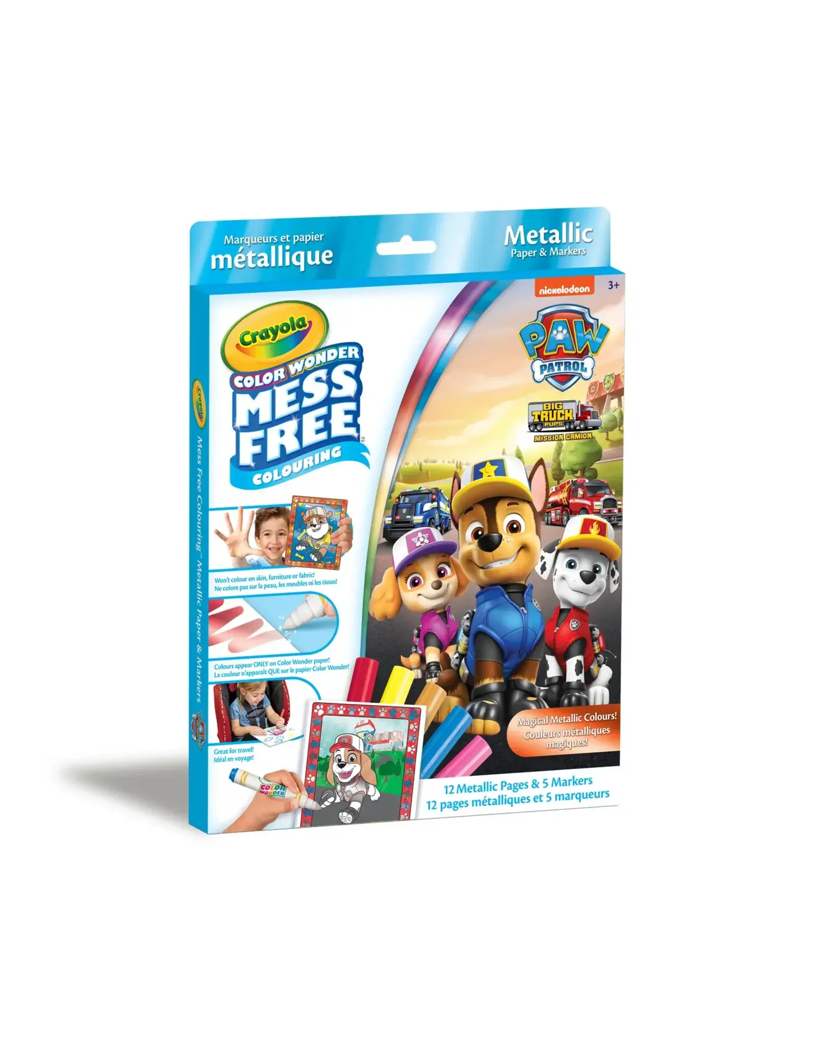 Crayola Crayola Color Wonder Mess-Free Metallic Paper & Markers Kit, Paw Patrol