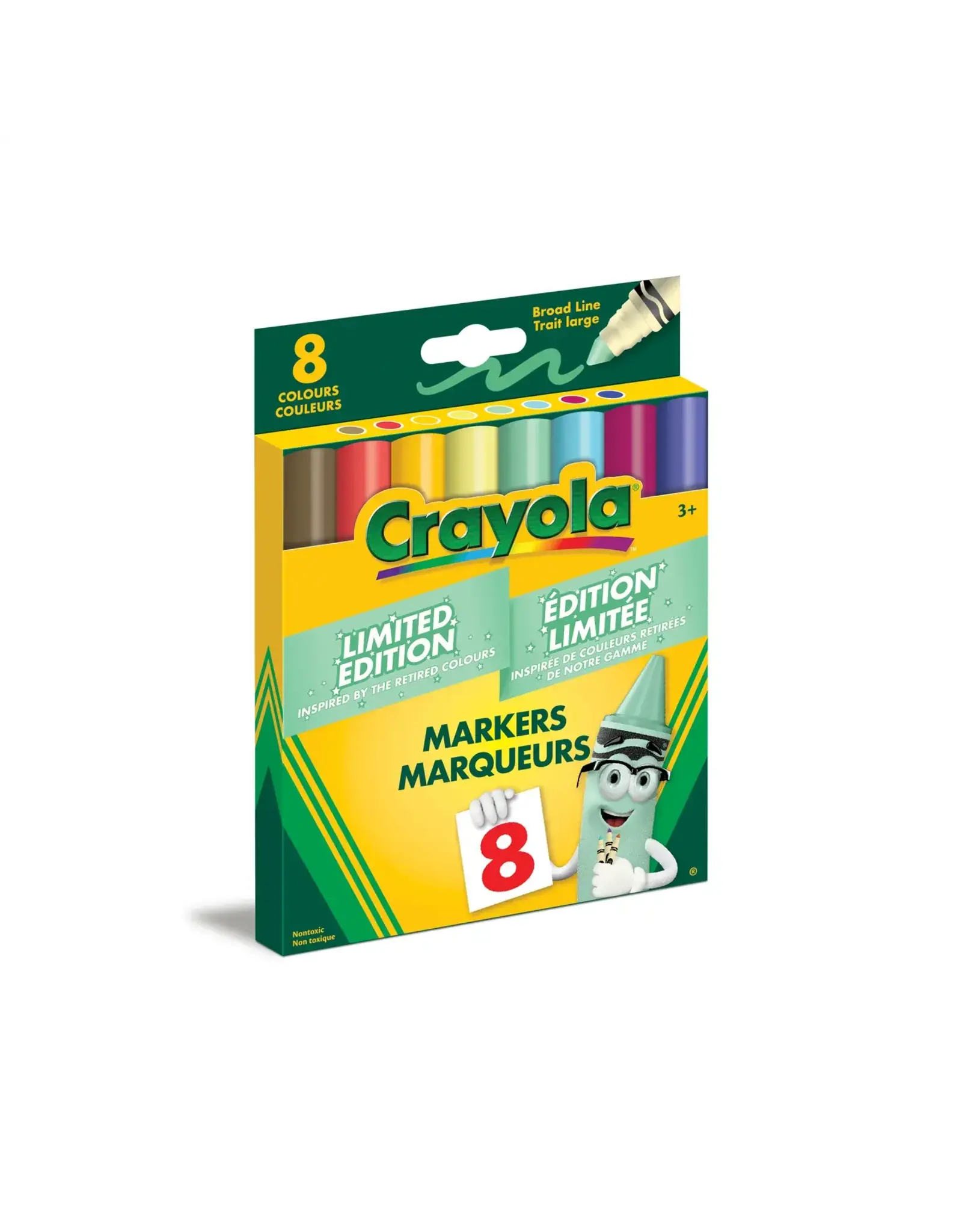 Crayola Crayola Limited Edition Retired Colours Broad Line Markers, 8 Count