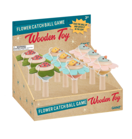 Ganz Wooden Flower Catch Ball Game Assorted