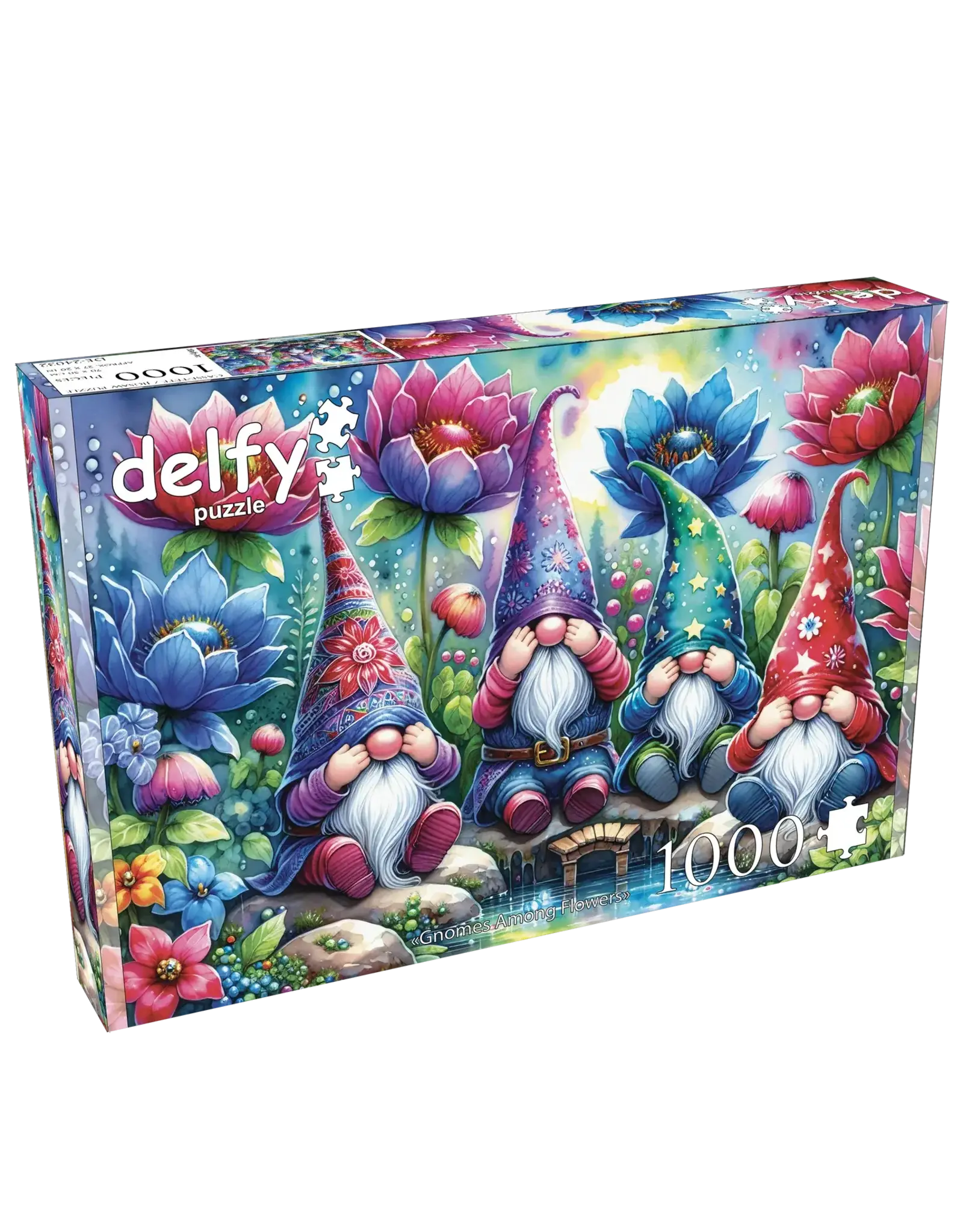 Delfy Gnomes Among Flowers 1000pc