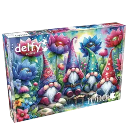 Delfy Gnomes Among Flowers 1000pc