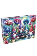 Delfy Gnomes Among Flowers 1000pc