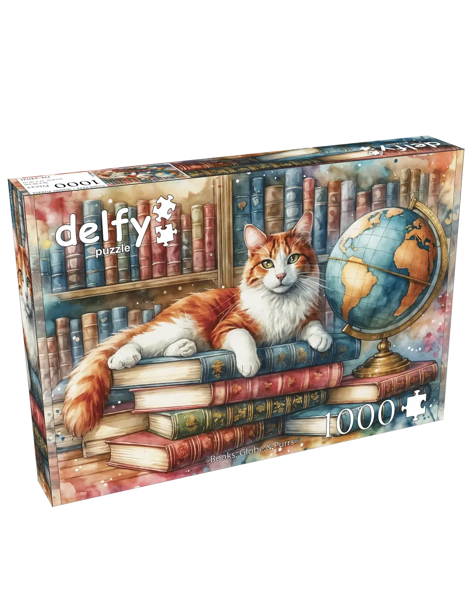 Delfy Books, Globe & Purrs 1000pc