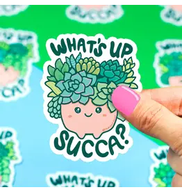 Turtle's Soup What's Up Succa Succulent Vinyl Sticker