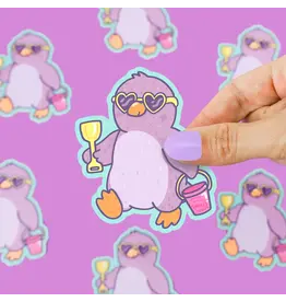 Turtle's Soup Penguin Beach Buddy Vinyl Sticker